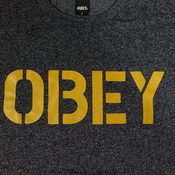Obey Block Tee Heather Grey - Picture 3 of 6